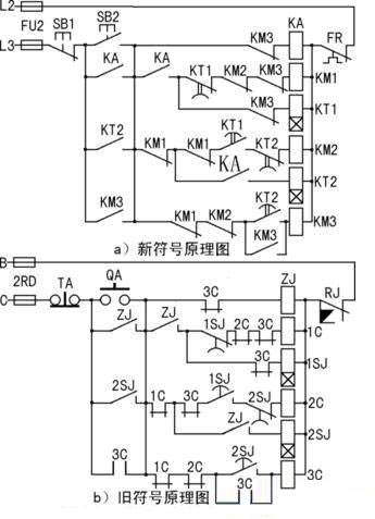 三速電動(dòng)機(jī)的自動(dòng)加速控制線路原理圖 三速電動(dòng)機(jī)的自動(dòng)加速控制線路原理圖